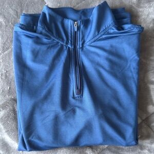 Jos. A. Bank Blue Striped Quarter-Zip Pullover
